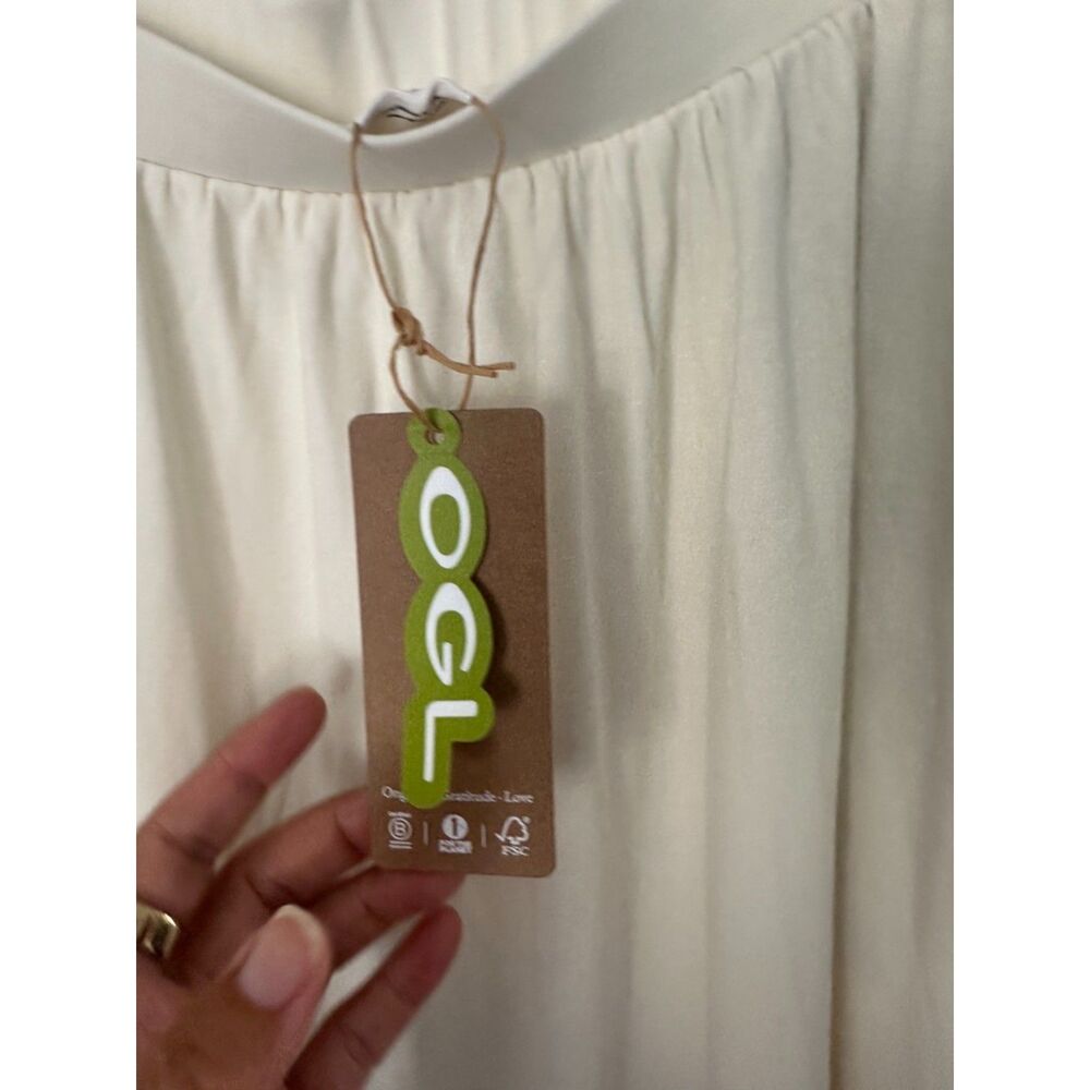 OGL Light Cotton Stretch Maxi Umbrella Skirt Midi Maxi With Pockets NWT Small - Picture 6 of 11